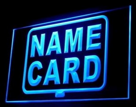 Name Card Shop Custom Design Personal Logo LED Neon Sign